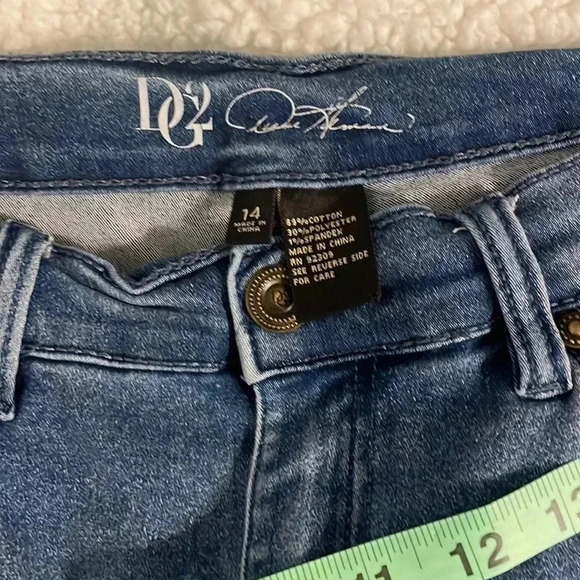 DG 2 by Diane Gilman jeans with striped side size 14 - Picture 5 of 10